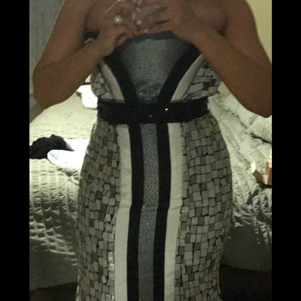 Prom season! Long designer dress.
